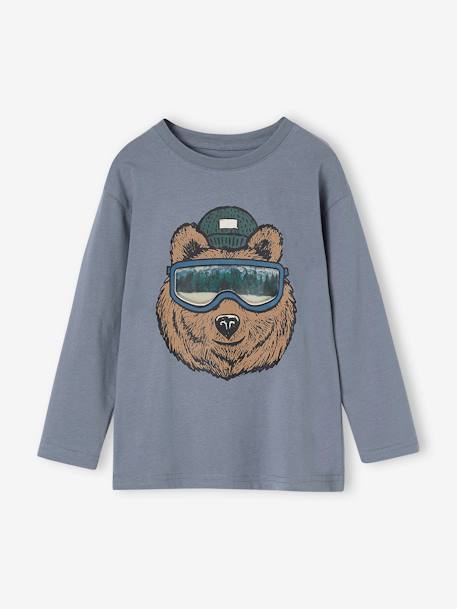 Jungen Shirt mit Recycling-Baumwolle - anthrazit+graublau+pekannuss - 9