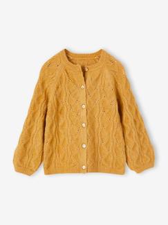 Maedchenkleidung-Pullover, Strickjacken & Sweatshirts-Mädchen Cardigan mit Ajourmuster