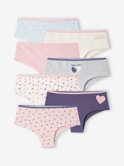 Maedchenkleidung-Unterwäsche, Socken, Strumpfhosen-Unterhosen-7er-Pack Mädchen Shortys, Herzen Oeko-Tex
