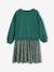 Mädchen Kleid mit Materialmix - grün - 2