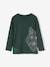 Jungen Shirt mit Recycling-Baumwolle - tannengrün+wollweiß - 1