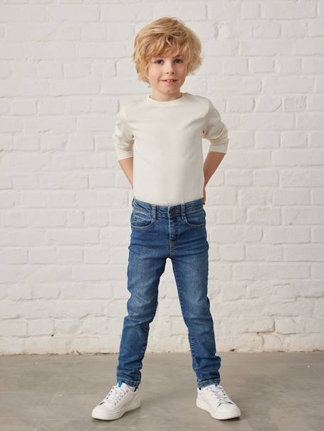 Jungen Slim-Fit-Jeans WATERLESS, Hüftweite REGULAR Oeko Tex - blue stone+dark blue+double stone+dunkelgrau - 3