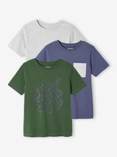 Jungenkleidung-Shirts, Poloshirts & Rollkragenpullover-3er-Pack Jungen T-Shirts BASIC Oeko-Tex