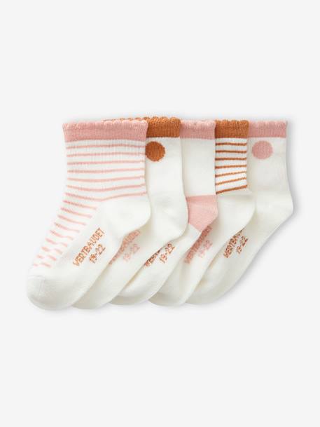 5er-Pack Baby Mädchen Socken BASIC Oeko-Tex - rost - 1