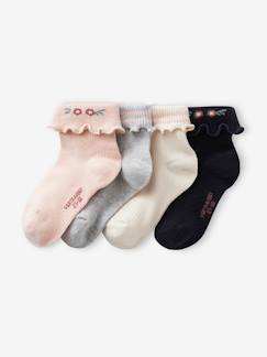 Maedchenkleidung-4er-Pack Mädchen Socken Oeko-Tex