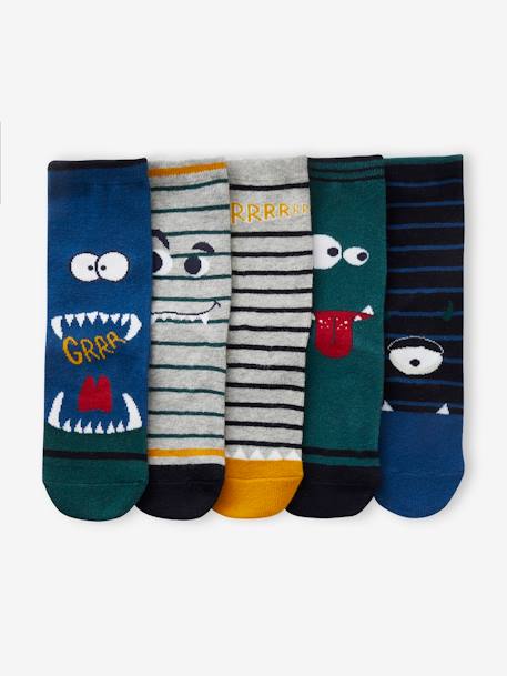 5er-Pack Jungen Socken mit Monster Oeko-Tex - blau - 1