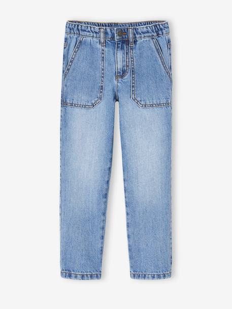 Jungen Worker-Jeans Oeko-Tex - blue stone+schwarz denim - 2