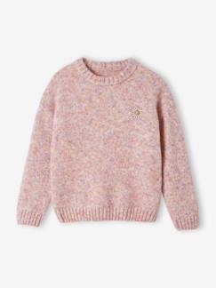 Maedchenkleidung-Pullover, Strickjacken & Sweatshirts-Mädchen Pullover aus Mouliné-Garn