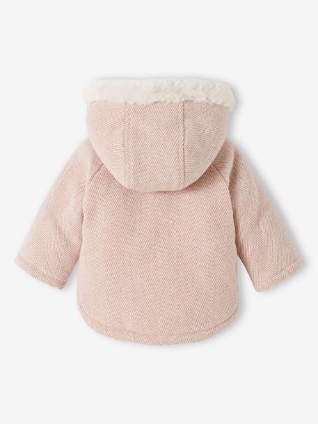 Warmer Baby Wintermantel mit Recycling-Polyester - rosa - 4