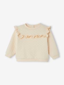 -Mädchen Baby Sweatshirt mit Rüschen