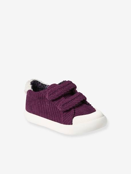 Baby Klett-Sneakers aus Cord - himbeer - 1