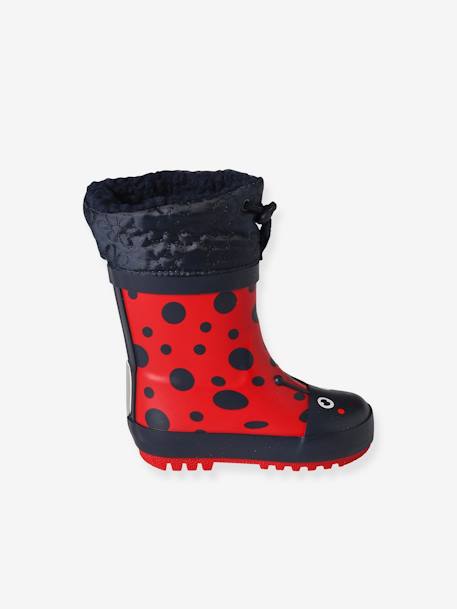 Warme Baby Gummistiefel - rot - 2