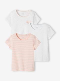 Maedchenkleidung-Unterwäsche, Socken, Strumpfhosen-Unterhemden-3er-Pack Mädchen T-Shirts BASIC Oeko-Tex