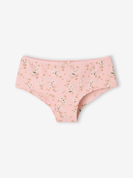 5er-Pack Mädchen Shortys, Blumen Oeko-Tex - pudrig rosa - 2