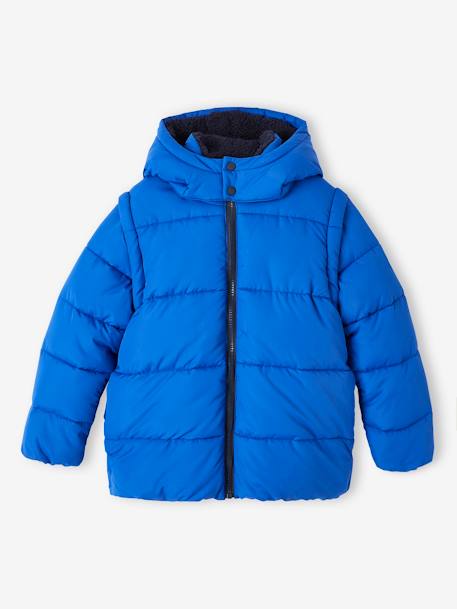 Jungen 2-in-1-Steppjacke mit Fleecefutter - elektrisch blau - 3