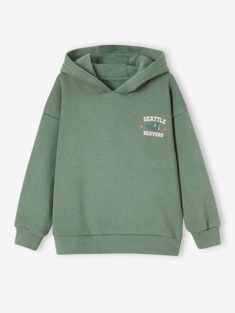 Jungen Kapuzensweatshirt - nachtblau+salbeigrün - 5