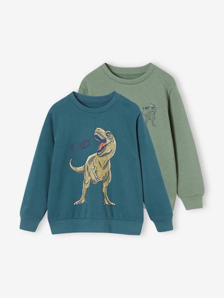 2er-Pack Jungen Sweatshirts - nachtblau+petrol - 1