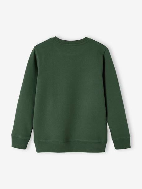 Jungen Sweatshirt BASIC - grün+nachtblau+pekannüsse - 5