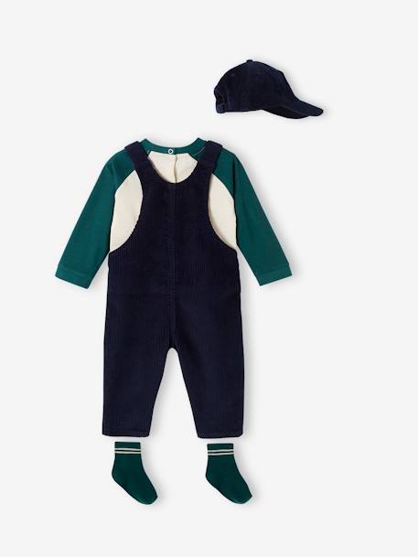 Baby-Set: Shirt, Latzhose, Cap & Socken - nachtblau - 7
