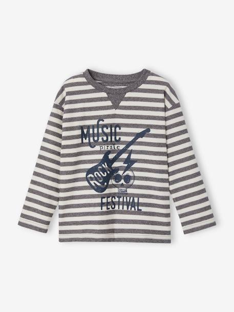 Jungen Shirt ROCK REBEL - grau gestreift - 2