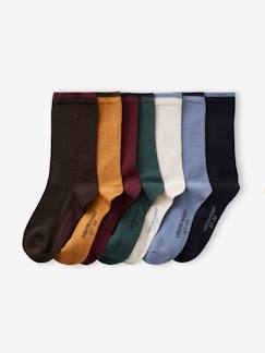 Jungenkleidung-Unterwäsche & Socken-7er-Pack Jungen Socken, zweifarbig BASIC Oeko-Tex