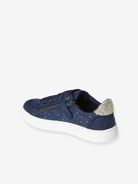 Mädchen Sneakers mit Reißverschluss - blau bedruckt - 3