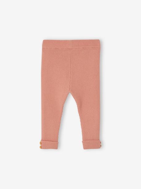 Baby Strick-Leggings Oeko-Tex - koralle - 2