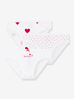 Maedchenkleidung-Unterwäsche, Socken, Strumpfhosen-3er-Pack Mädchen Slips aus Bio-Baumwolle PETIT BATEAU