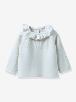 Babymode-Pullover, Strickjacken & Sweatshirts-Strickjacken-Baby Strickjacke mit Kragen CYRILLUS
