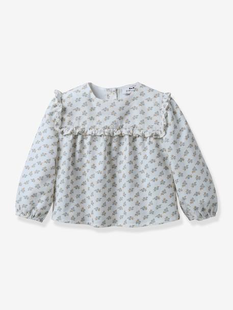 Baby Bluse CYRILLUS mit Print KATE - blau bedruckt - 1