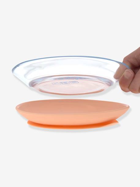 Baby Esslern-Geschirr Glass LÄSSIG, Glas/Silikon - orange - 6