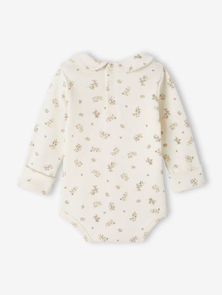 Mitwachsender Baby Body mit Kragen Oeko-Tex - wollweiß - 3