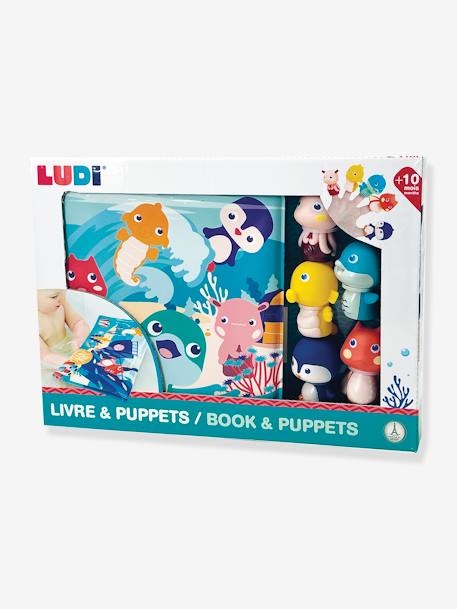 Baby Buch mit Fingerpuppen LUDI - blau - 5