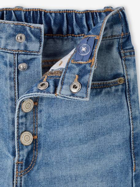 Mädchen Mom-Fit-Jeans, WATERLESS Hüftweite SLIM - blue stone+double stone+jeansblau - 3