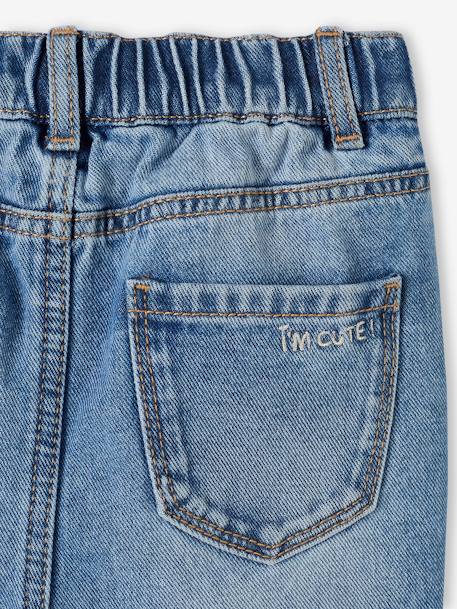 Mädchen Mom-Fit-Jeans, WATERLESS Hüftweite SLIM - blue stone+double stone+jeansblau - 4