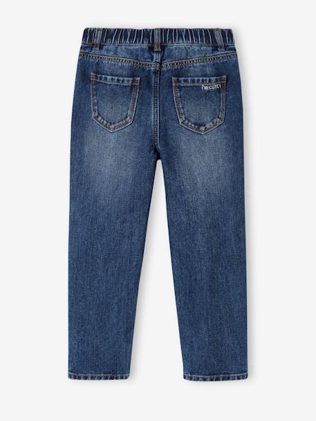 Mädchen Mom-Fit-Jeans, WATERLESS Hüftweite COMFORT - jeansblau - 2