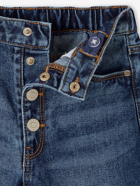 Mädchen Mom-Fit-Jeans, WATERLESS Hüftweite COMFORT - jeansblau - 3