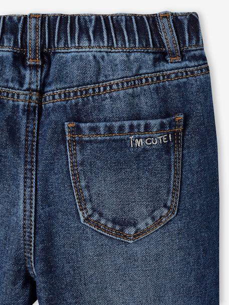 Mädchen Mom-Fit-Jeans, WATERLESS Hüftweite COMFORT - jeansblau - 4