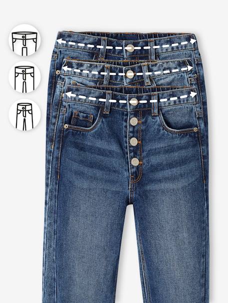 Mädchen Mom-Fit-Jeans, WATERLESS Hüftweite COMFORT - jeansblau - 5