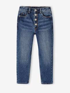 Maedchenkleidung-Hosen-Mädchen Mom-Fit-Jeans, WATERLESS Hüftweite SLIM