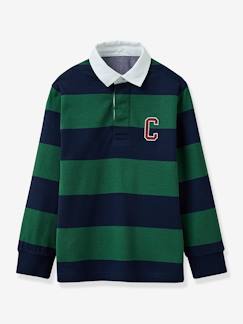 Jungenkleidung-Pullover, Strickjacken, Sweatshirts-Sweatshirts-Jungen Rugbyshirt CYRILLUS, Bio-Baumwolle