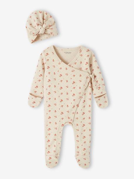 Baby-Set: Overall & Mütze Oeko-Tex - perlgrau - 2