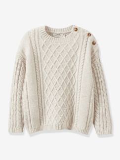 Maedchenkleidung-Pullover, Strickjacken & Sweatshirts-Mädchen Strickpullover CYRILLUS, RWS-Wolle