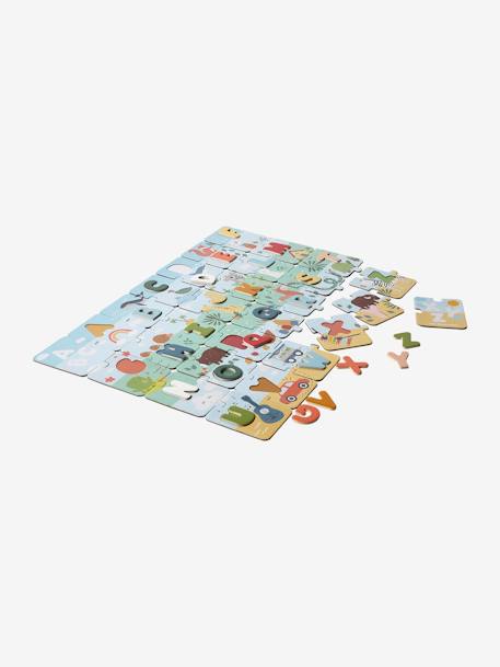 Kinder 2-in-1 ABC-Puzzle, Pappe/Holz FSC® - weiß - 3