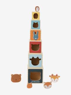 Spielzeug-Baby-Baby Stapelturm mit Steckspiel aus Holz FSC®