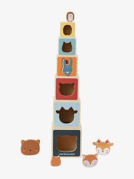 Baby Stapelturm mit Steckspiel aus Holz FSC® - mehrfarbig/das süße leben+mehrfarbig/pandafreunde+mehrfarbig/waldfreunde - 15