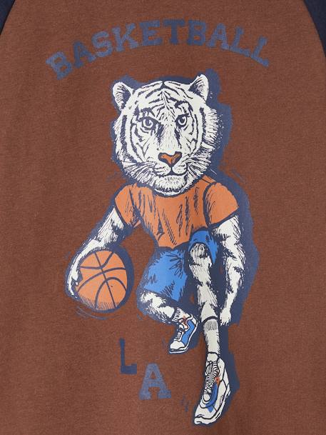 Jungen Sport-Shirt, Basketballer - schokolade - 3