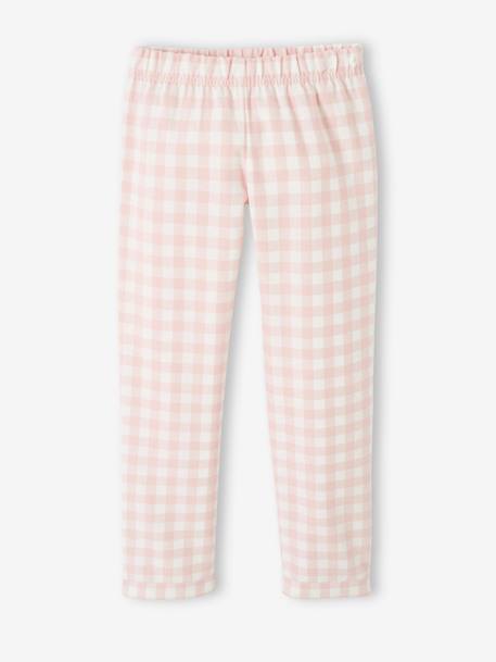 Mädchen Schlafanzug mit Flanellhose, Regenbogen - rosa - 3