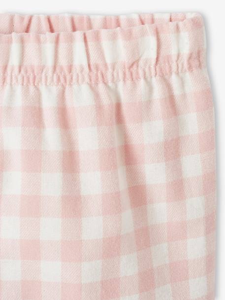 Mädchen Schlafanzug mit Flanellhose, Regenbogen - rosa - 7