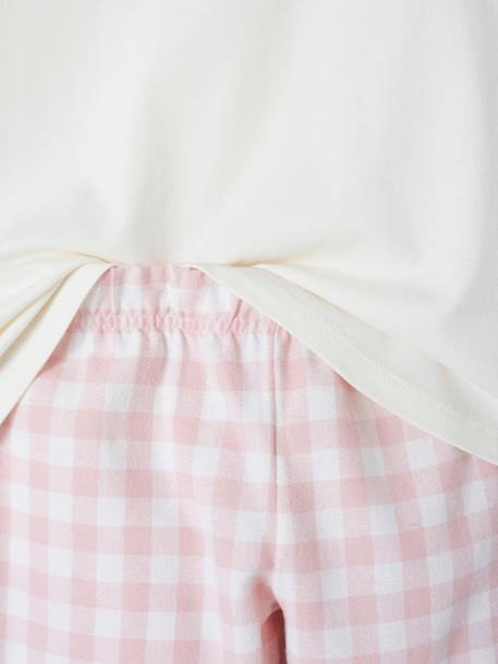 Mädchen Schlafanzug mit Flanellhose, Regenbogen - rosa - 6